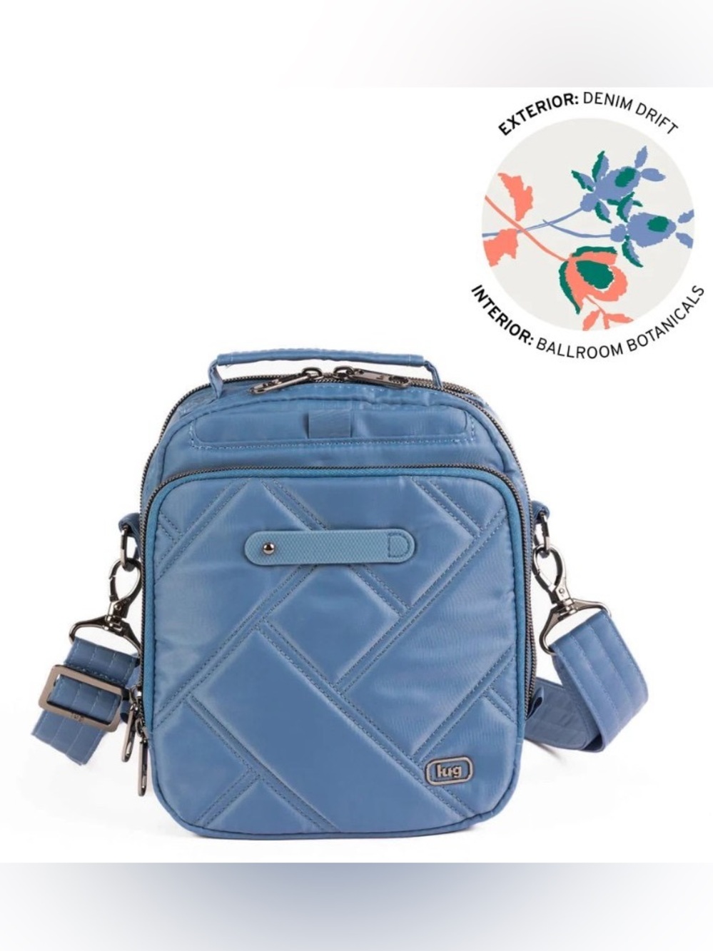 Lug Skeeter Bridge Convertible Crossbody Belt Bag Denim Drift Blue